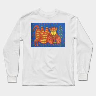 Maria Primachenko - a fish king has caught a hoopoe and is full of joy 1983 Long Sleeve T-Shirt